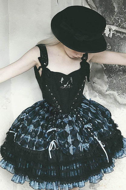 Alice Inn Wanderland Dark Punk Goss Dress Suit