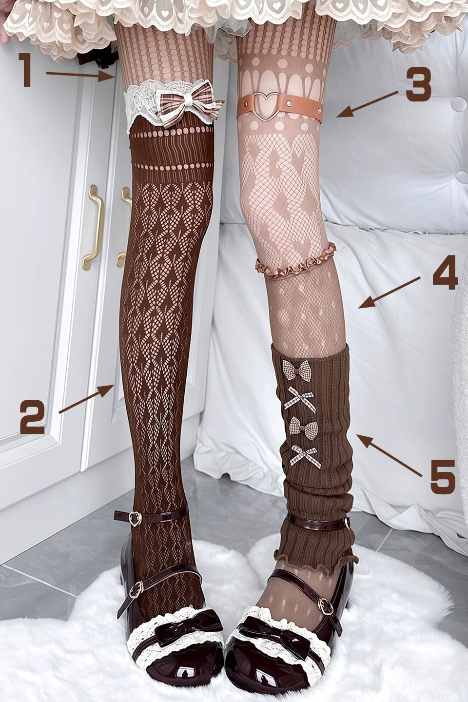 Tiramisu Layer Stockings + Lace + Socks + Leg Warmers + Leg Ring