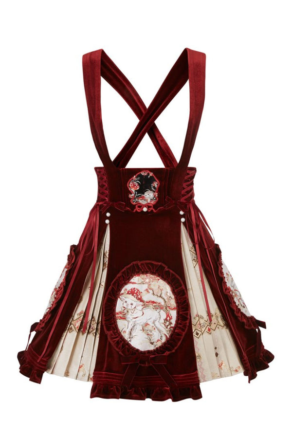 【予約商品】和風キノコダークスイートロリータジャンパースカート＋ガウン＋アクセサリー