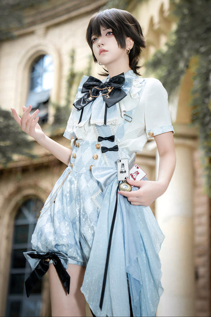 【予約商品】アリス皇子ロリータシャツ+ショートパンツ+ベルト