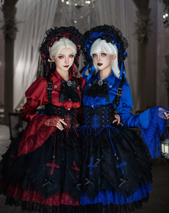 【12月8日予約締切】Black Mist Banquet ゴシックレースジュリエットスリーブシャツ