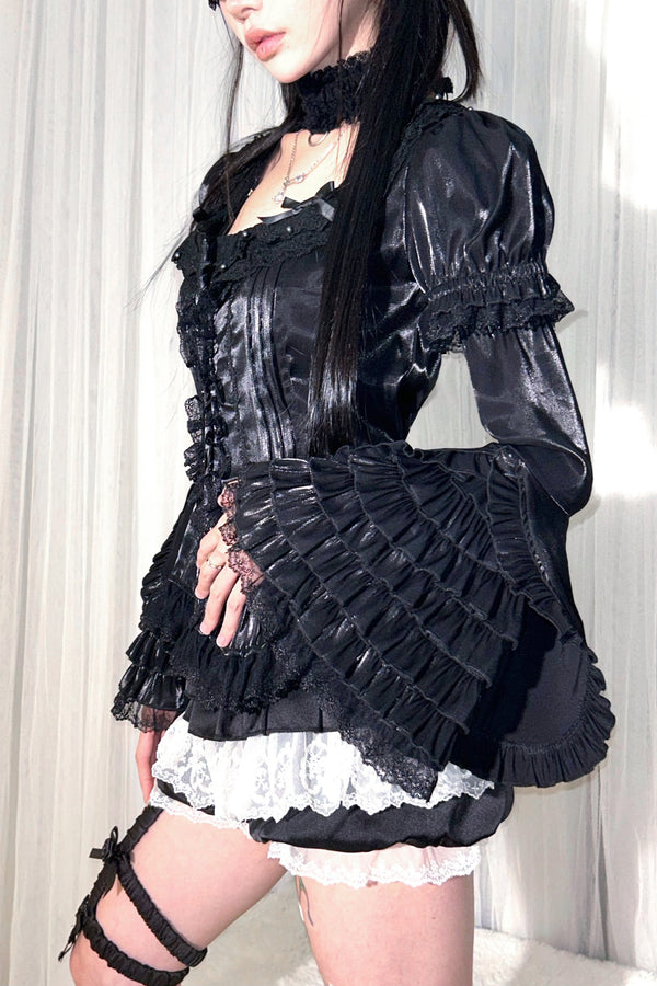 Shine Square Neck Sleeve Top