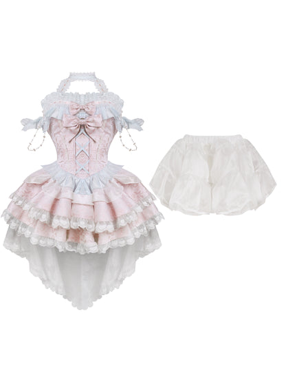Sweet Girly Tiered Dress + Inner Skirt