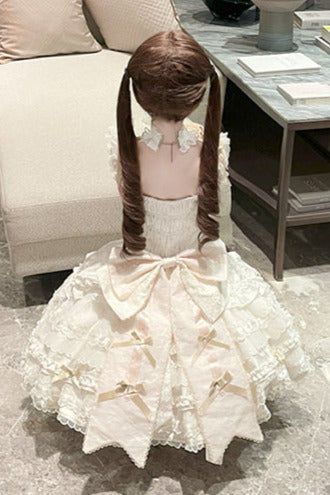 Tricolor dark gothic ribbon dress + accessories