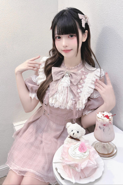 【予約商品】スイートチェック量産型ワンピース