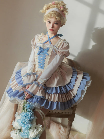 Candy Lace-up Lolita Dress + Ruffled Arms