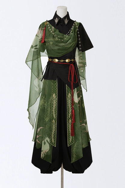 ネバーレスアイランドチャイナトップス+バルーンパンツ