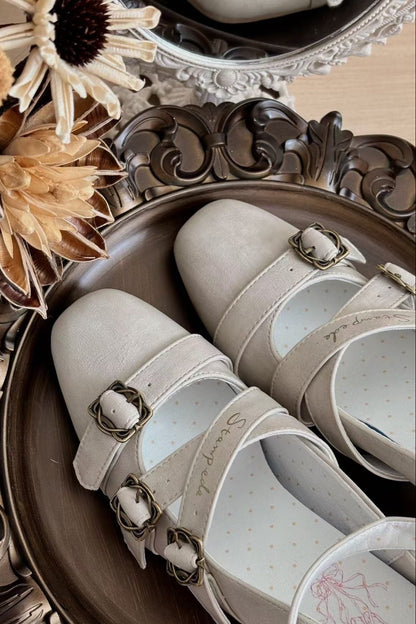 レトロロリータスクエアヒールシューズ