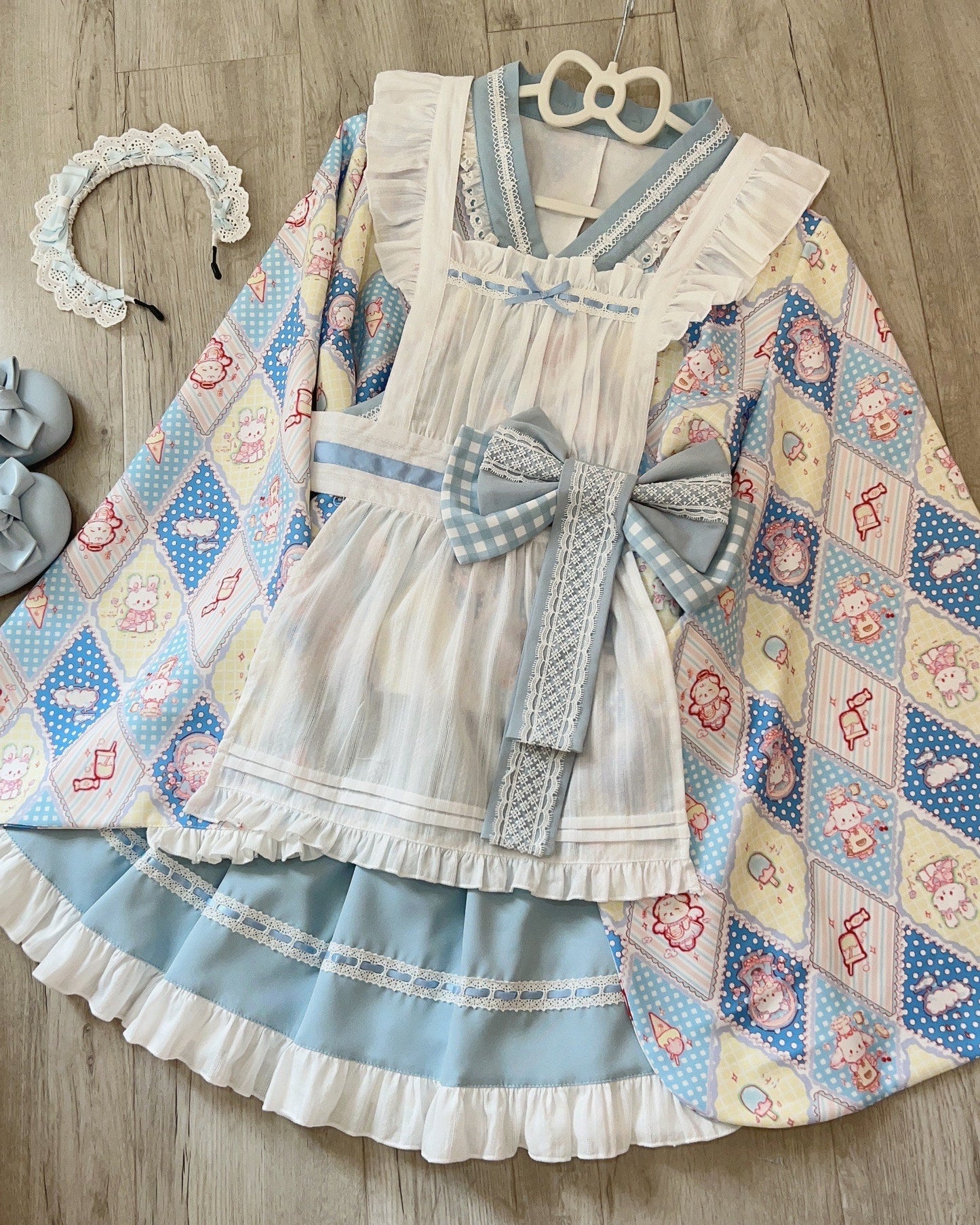 Retro Maid Cafe Japanese Lolita Set
