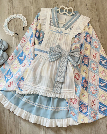 Retro Maid Cafe Japanese Lolita Set