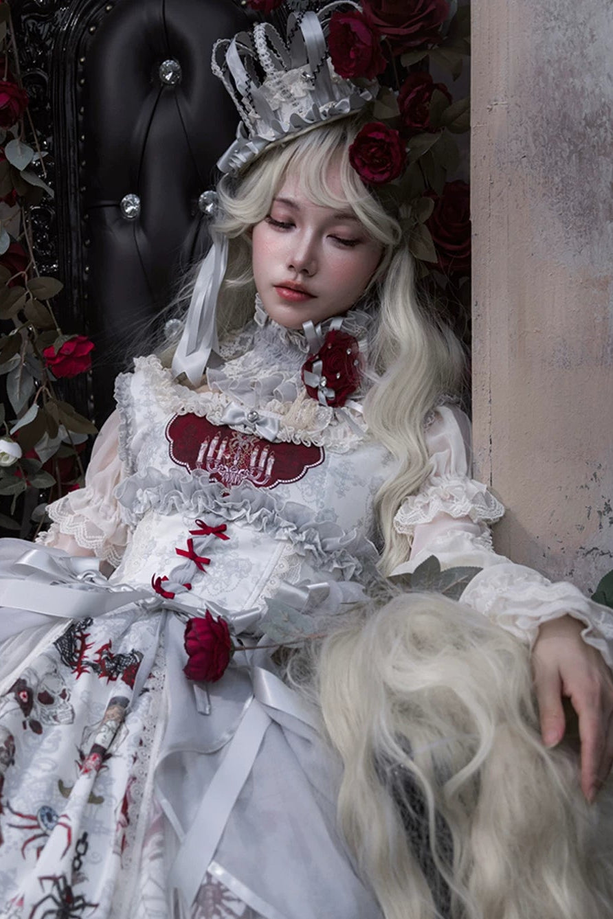 【7月26日予約締切】眠れる森の美女シリーズアクセサリー（クラウンハット・レースチョーカー・糸車と針ブローチ・ローズブローチ）