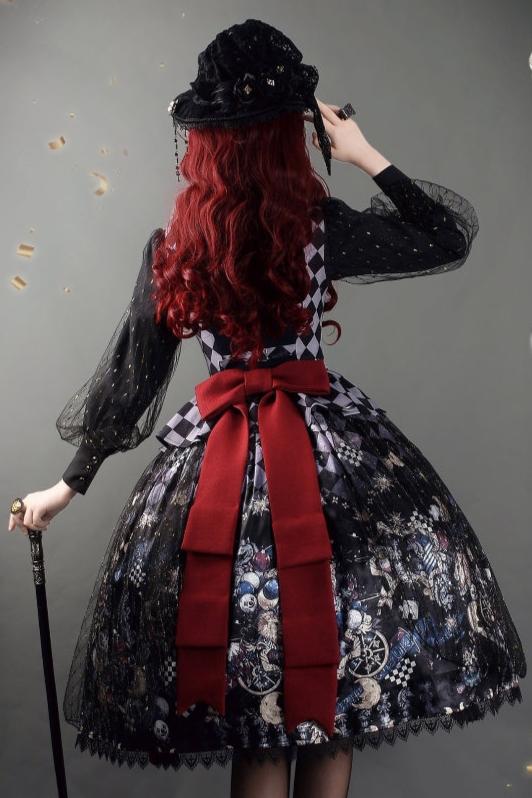 Circus Lolita Vest + Waist Accessory + Gothic Lace Frill Tie