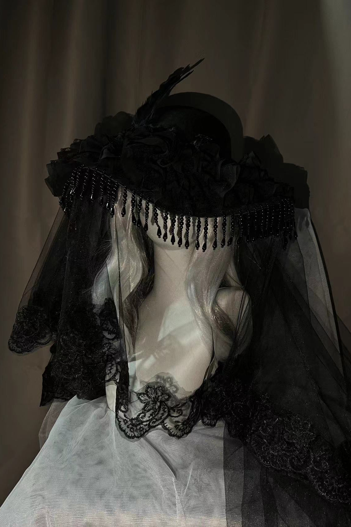 Sheer Lace Lolita Gothic Hat