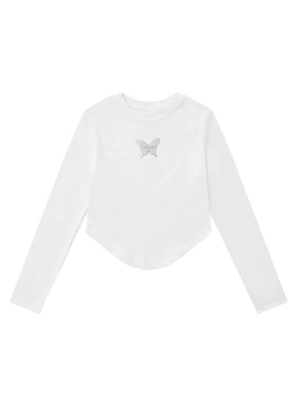 American Hot Girl Butterfly Slim Top