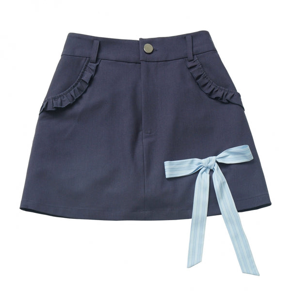 Seaside Stripe Shirt + Sleeveless Shirt + Overshirt + Skirt + Wide Pants + Denim Skirt