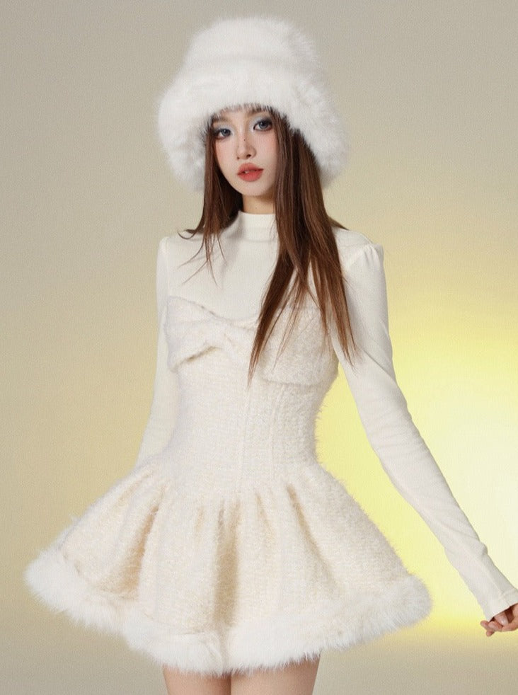 Veste en tweed Snowgirl + robe bouffante en tweed