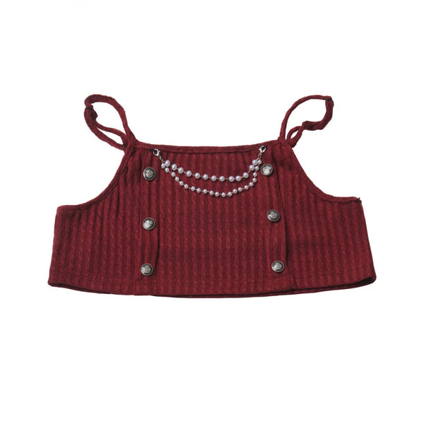 フードトップス+シャツ+スカート+レッグウォーマー+ベスト