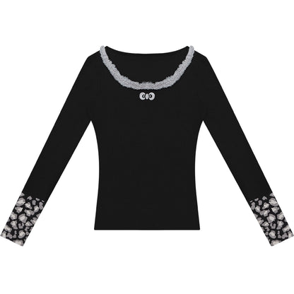 レオパードプリントニットセーター