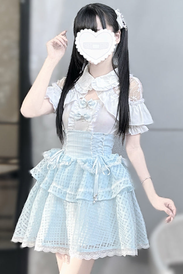 スイートピュアライトシャツ+フレアスカート