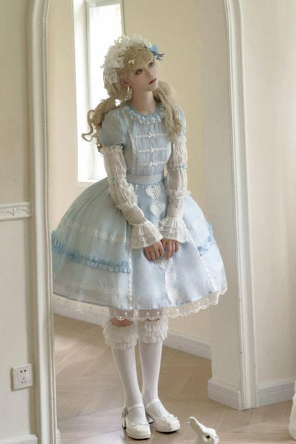 Sweet Doll Frill Ribbon Lolita Dress + Mini Ribbon Sleeves