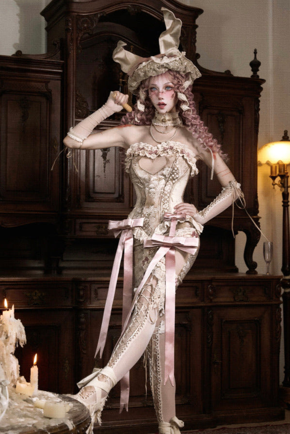 レースアンティークエレガントリボンスカート