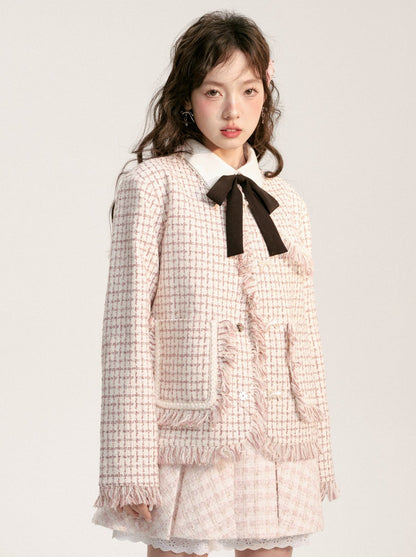 Mole Fragrance Tweed Fringe Jacket