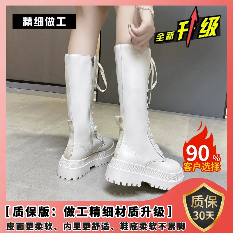 레이스업 플랫폼 부츠
