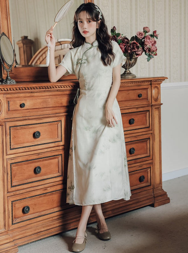 レトロスリットチャイナドレス