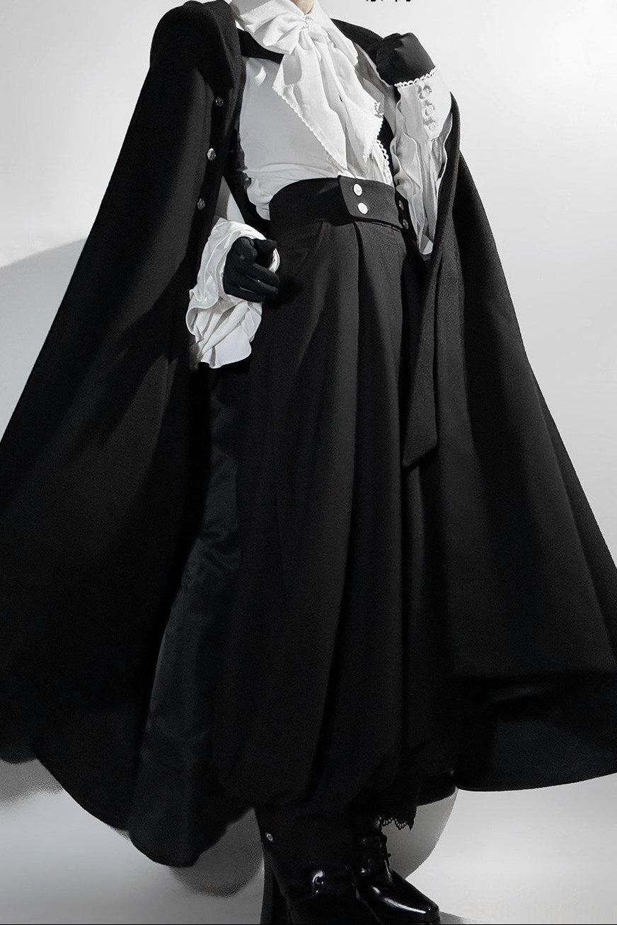 Elegant Oversized Cape Shirt and Trousers Set-Up