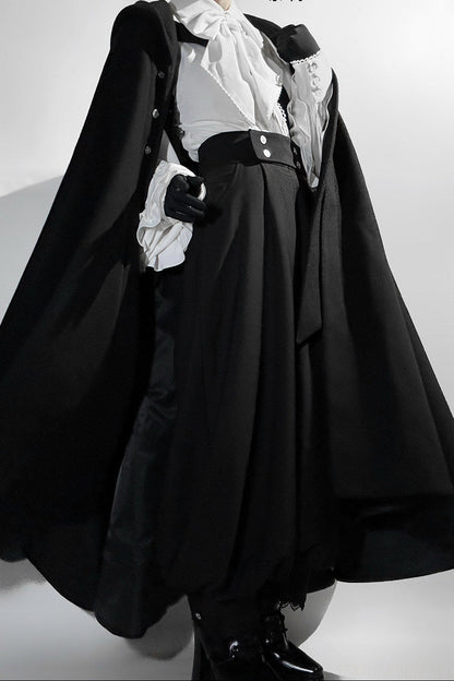 Elegant Oversized Cape Shirt and Trousers Set-Up