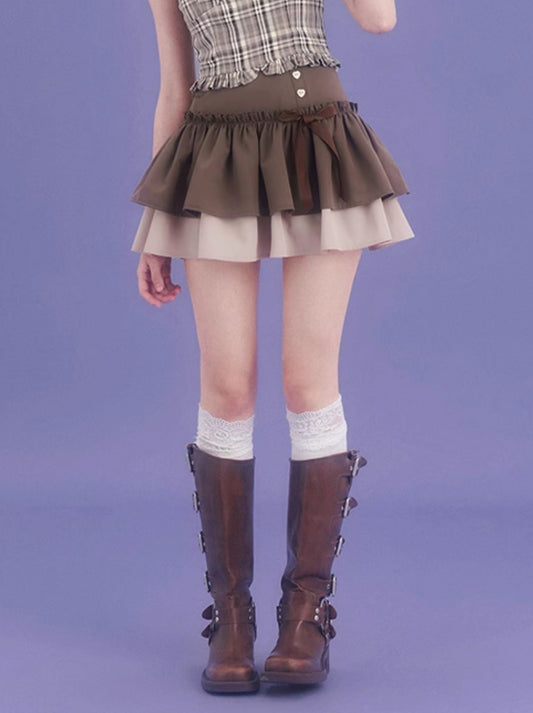 SagiDalls Teenage Fighting Spirit # Chocolate Buffy # Sweet Brown Cake Skirt Sweet Spicy Half Skirt Show Tall and Well behaved