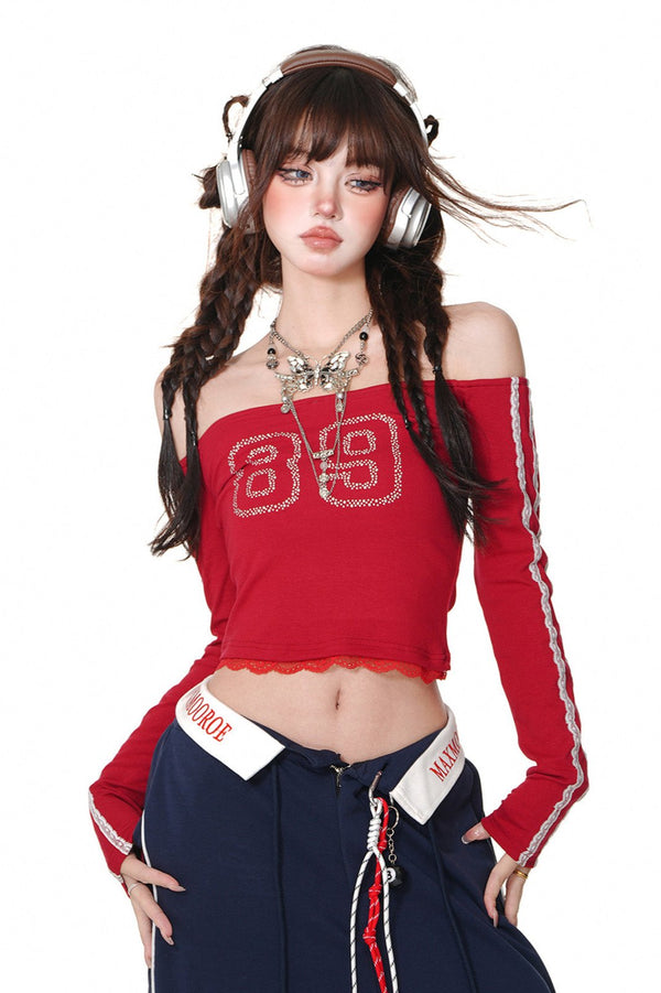 Darling Lace One Shoulder Top