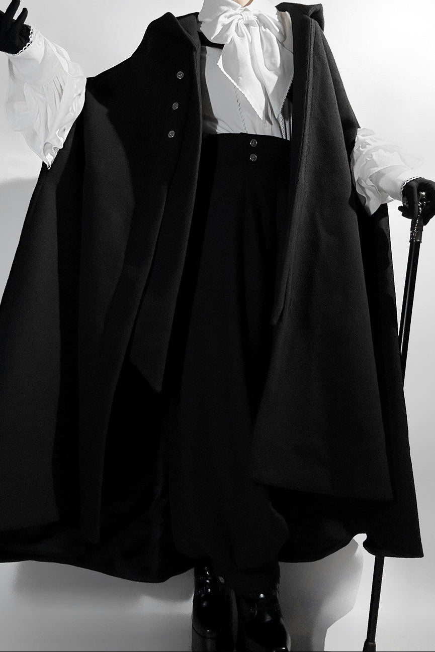 Elegant Oversized Cape Shirt and Trousers Set-Up