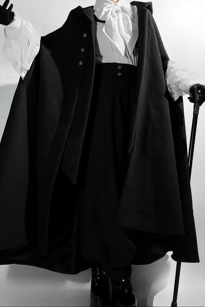 Elegant Oversized Cape Shirt and Trousers Set-Up