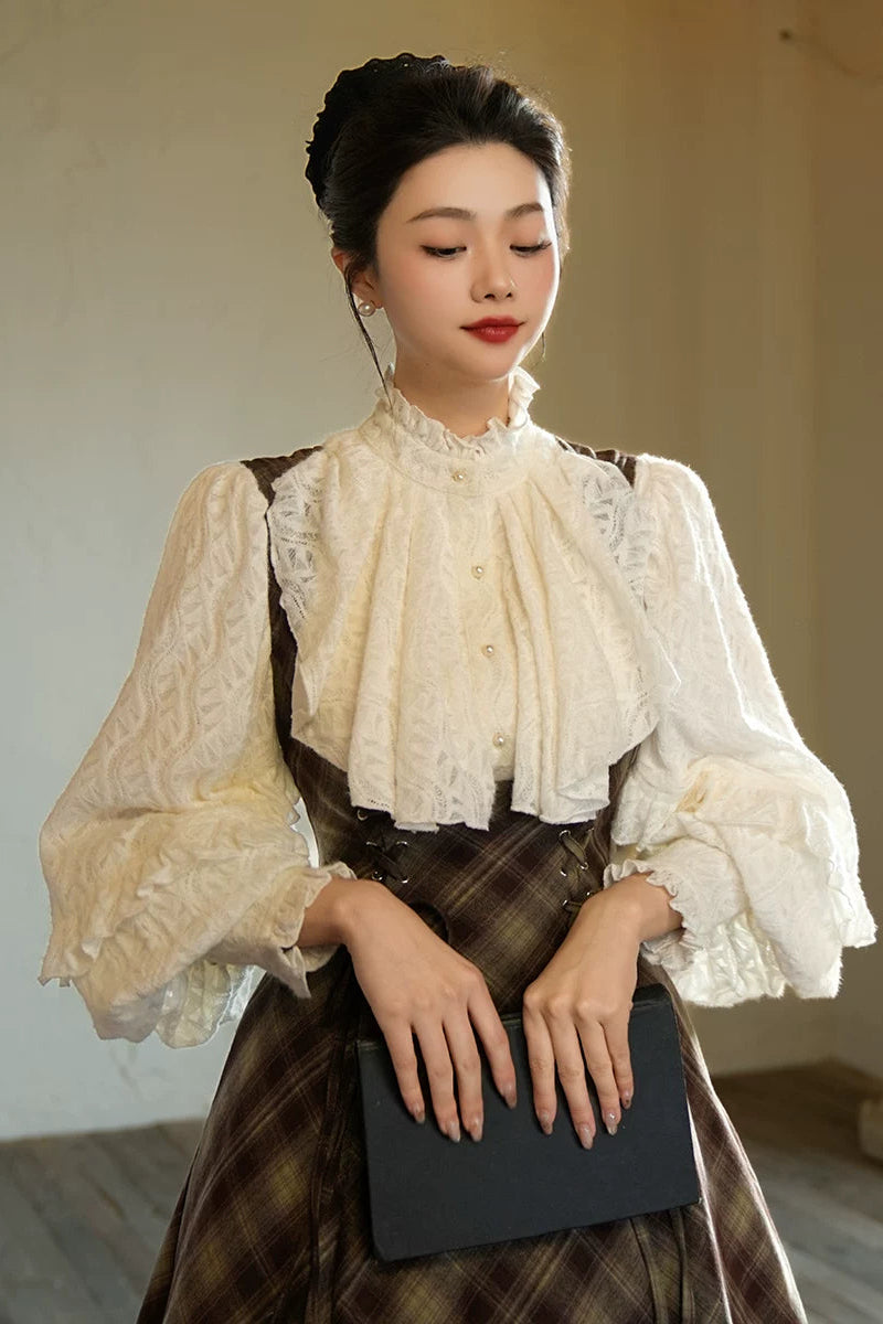 French Retro Lace Blouse