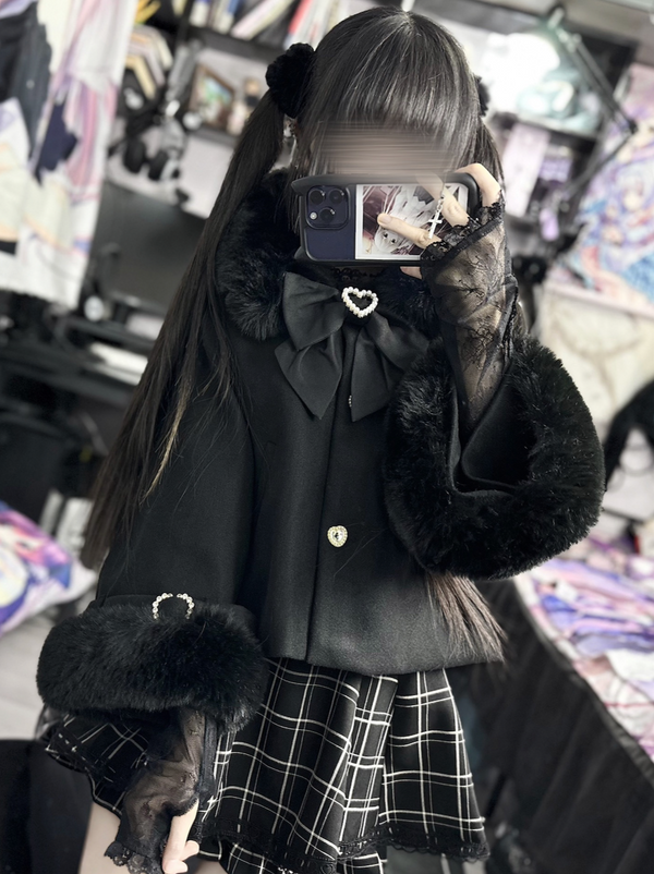 ショートケープファーコート【予約商品】