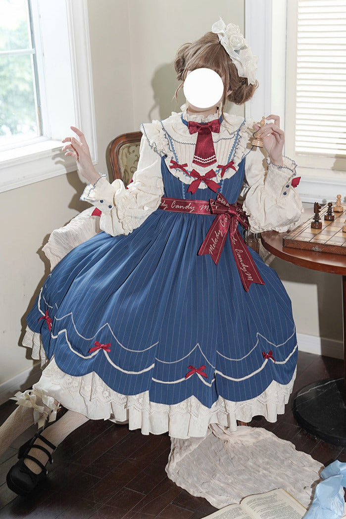 [Reservation Product] Doll Feeling Sweet Bow Ruffle Lolita Dress