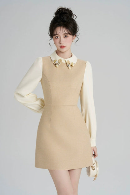 リッチガールパッチワークドレス