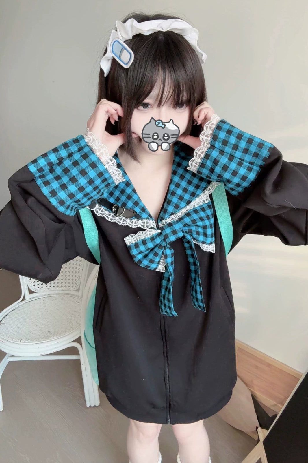 電波チェックセーラートップス