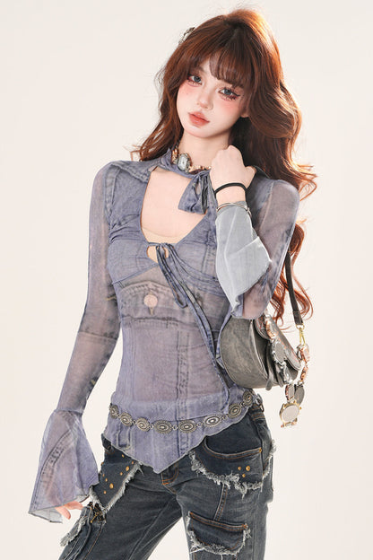 Sheer Dark Mode Style Top