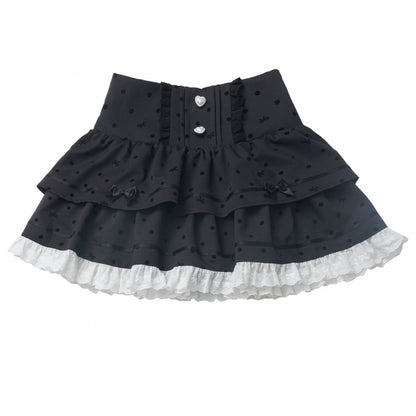 Cárdigan Dark Kawaii con cordones + Top marinero sin mangas + Falda