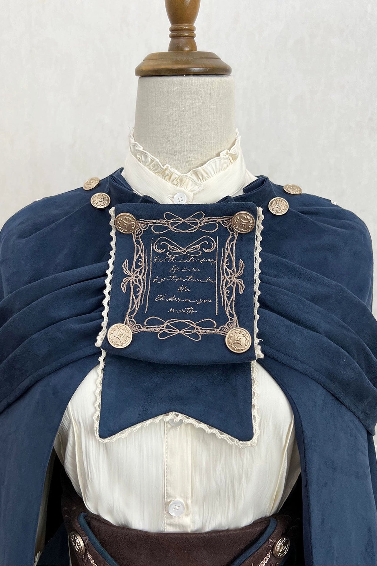 エレガントガールヴィンテージミッドセンチュリーシャツ＋スカート＋ベルト＋ケープ