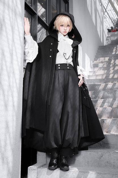 Elegant Oversized Cape Shirt and Trousers Set-Up