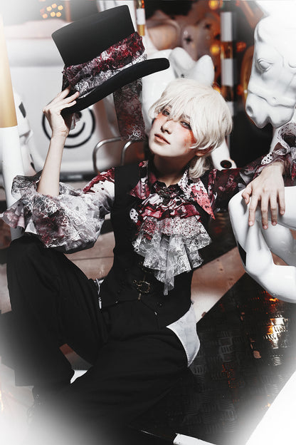 【12月10日予約締切】Bloodstainedプリントポイントテッドカラーシャツ