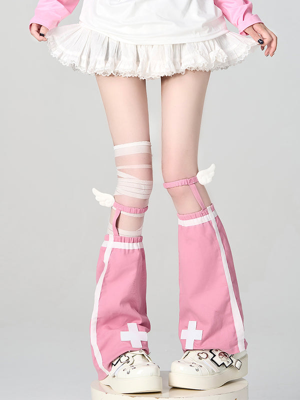 [Angel Neighborhood👼] Subculture Y2K Cross Leg Warmers