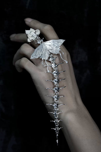 Skeleton Star Ring Silver