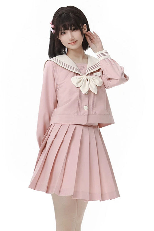 スイートミルキーセーラートップス+プリーツスカート