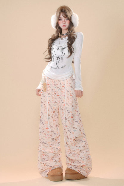 Fairy Tail Cartoon Wide Leg Pants