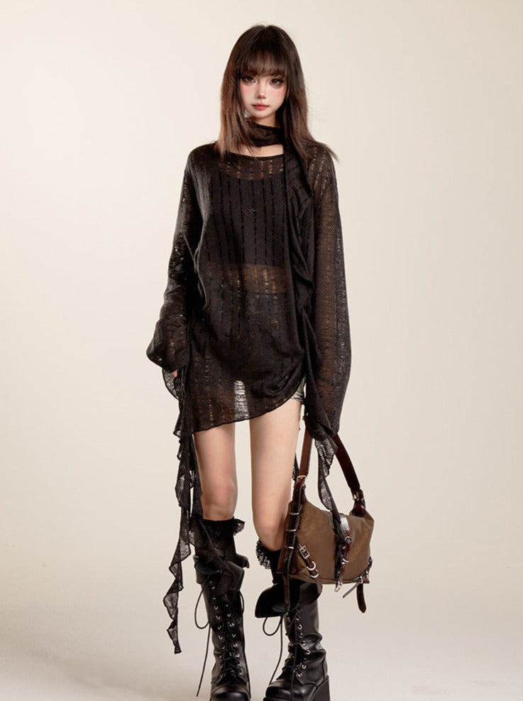 Sheer Mode Asymmetrical Top