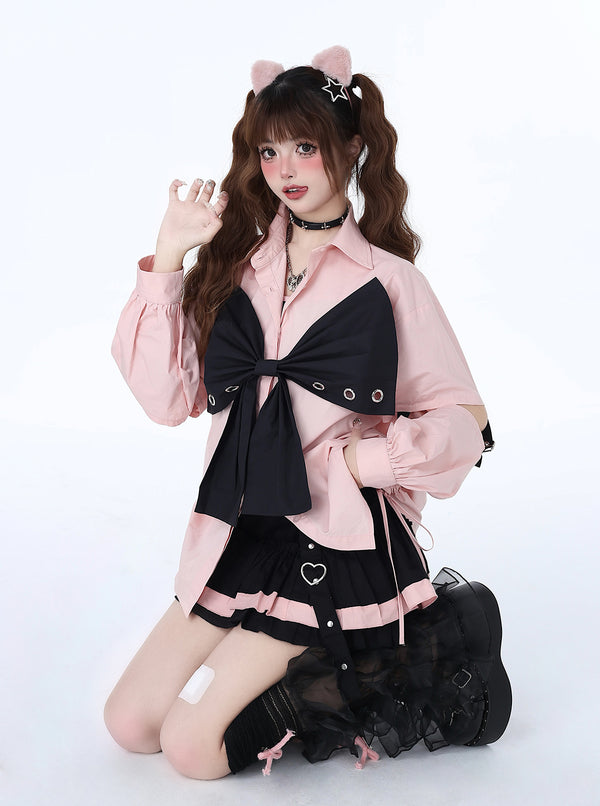 Big Bow Open Sweet Chic Top